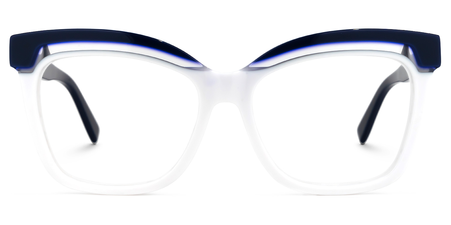 Lesly Square White Glasses | ZEELOOL UK0