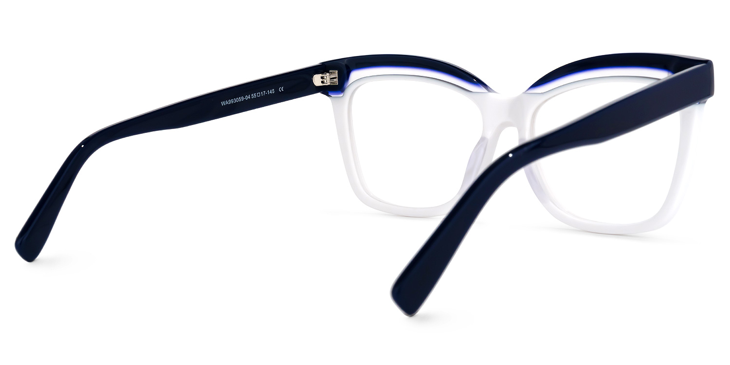 Lesly Square White Glasses | ZEELOOL UK3