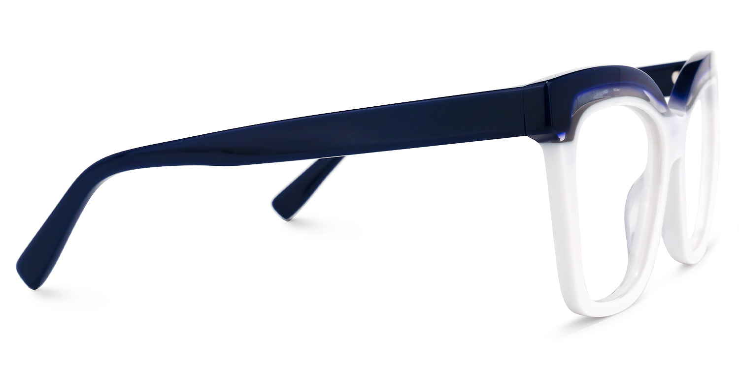 Lesly Square White Glasses2