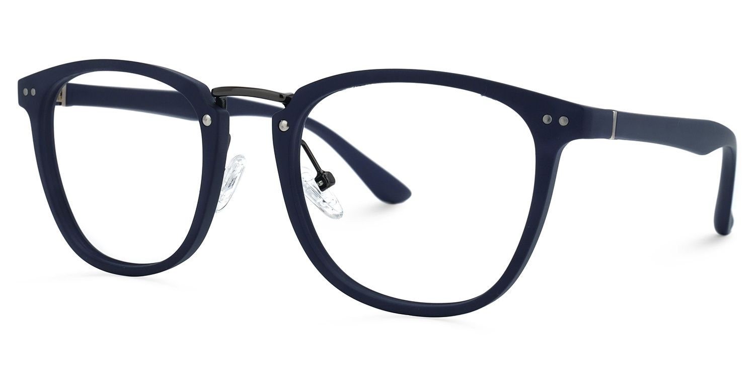 Dixon Round Blue Glasses | ZEELOOL UK1