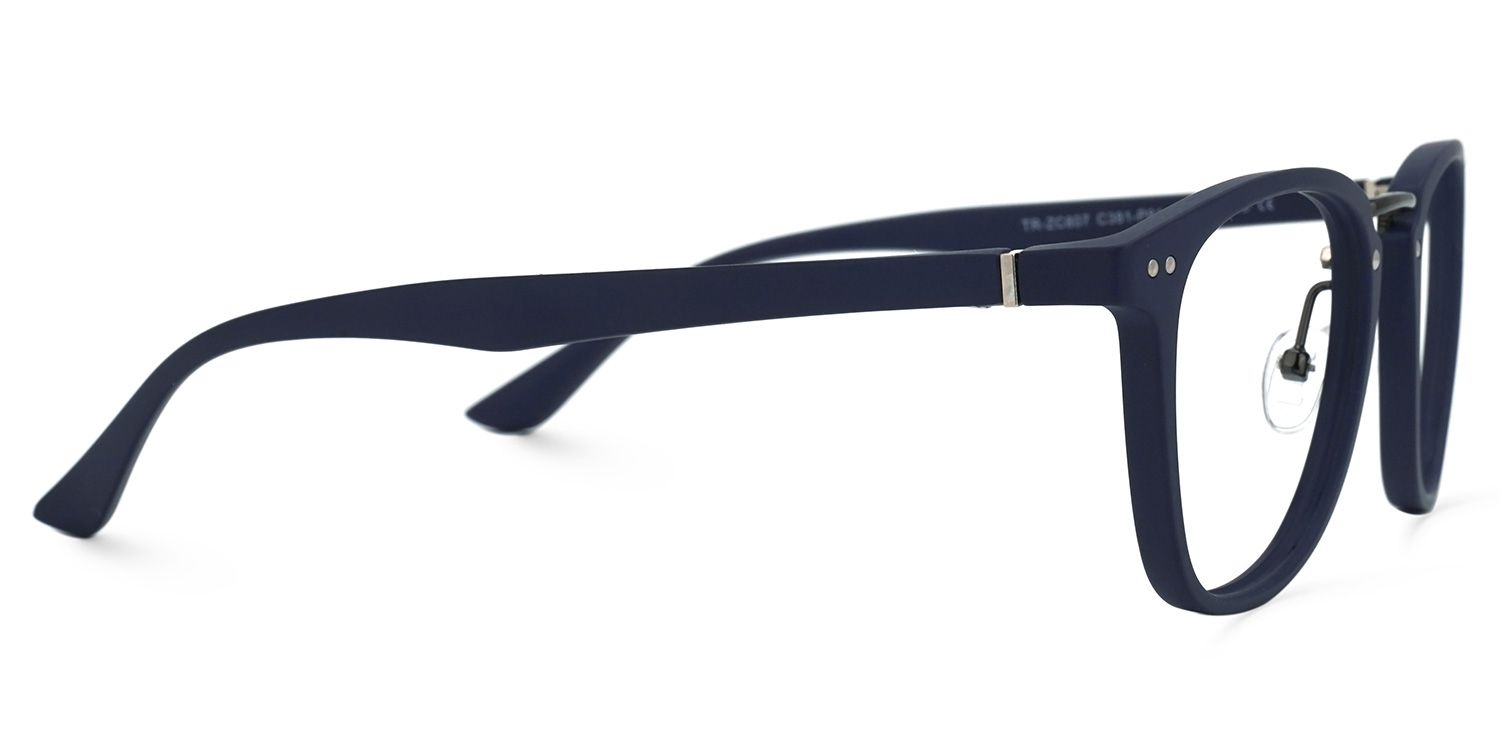 Dixon Round Blue Glasses | ZEELOOL UK2