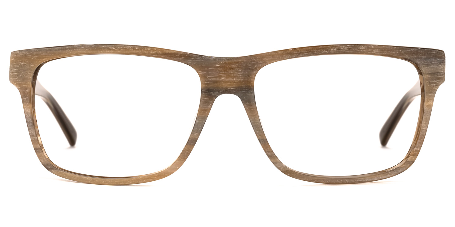 Mendez Rectangle Brown Glasses0