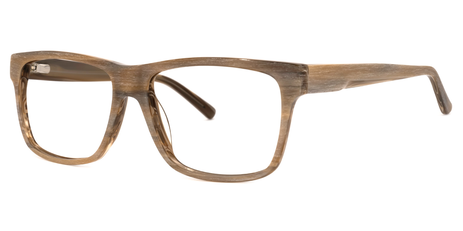 Mendez Rectangle Brown Glasses | ZEELOOL UK1