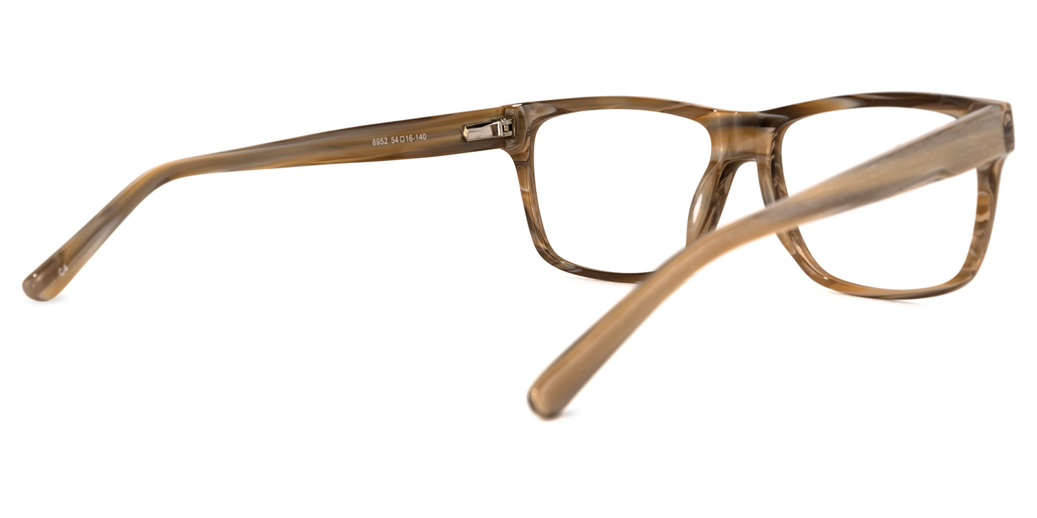Mendez Rectangle Brown Glasses | ZEELOOL UK3