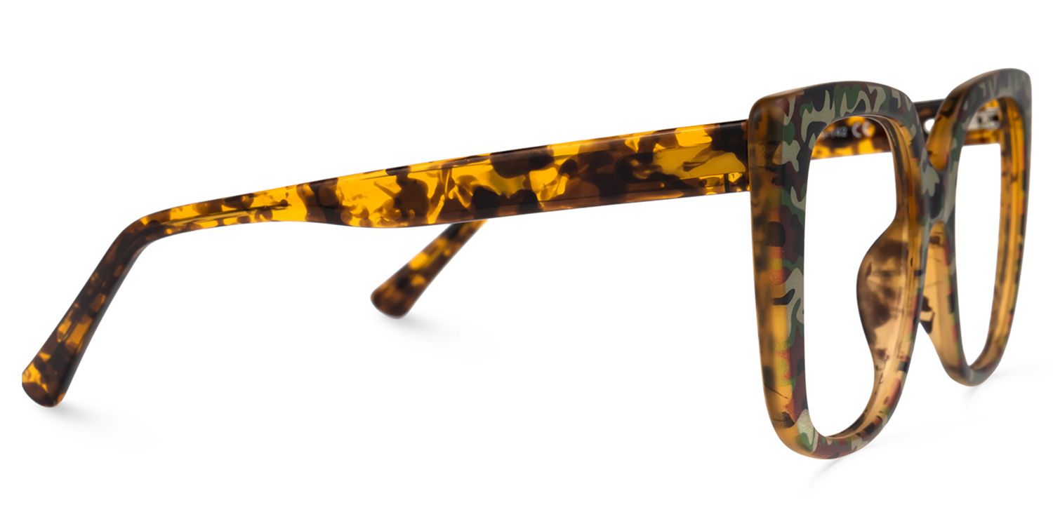 Brenda Square Camouflage Glasses | ZEELOOL UK2