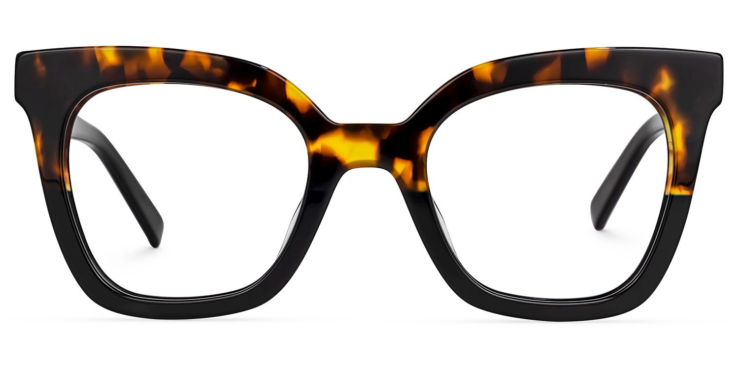 Meka Square Two-Tone Glasses | ZEELOOL UK0
