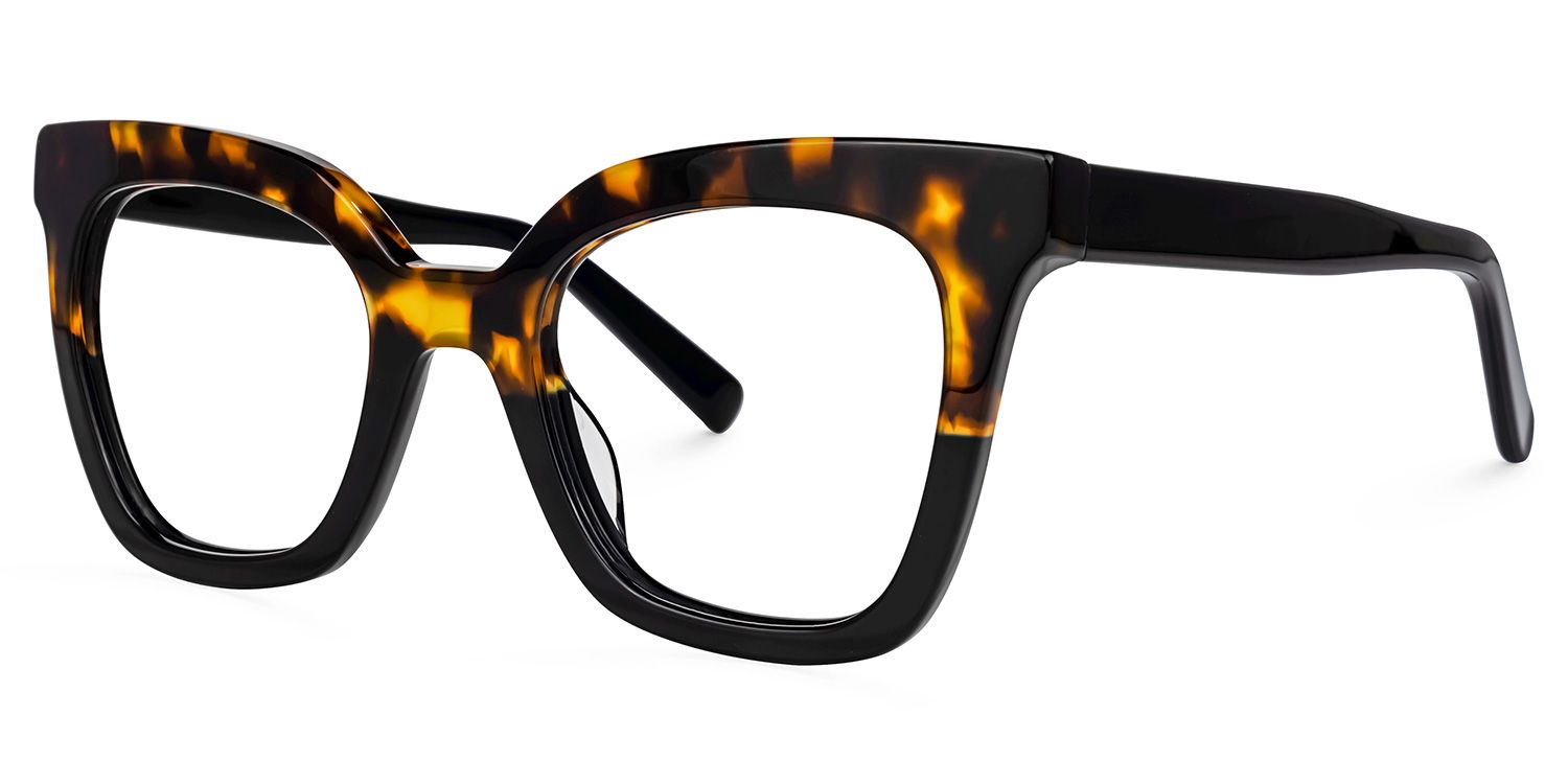 Meka Square Two-Tone Glasses | ZEELOOL UK1