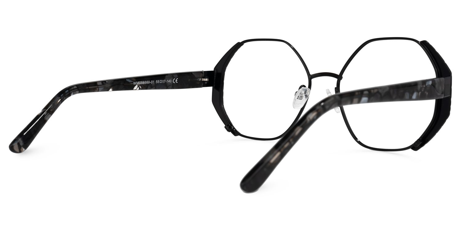 Vickii Geometric Black Glasses | ZEELOOL UK