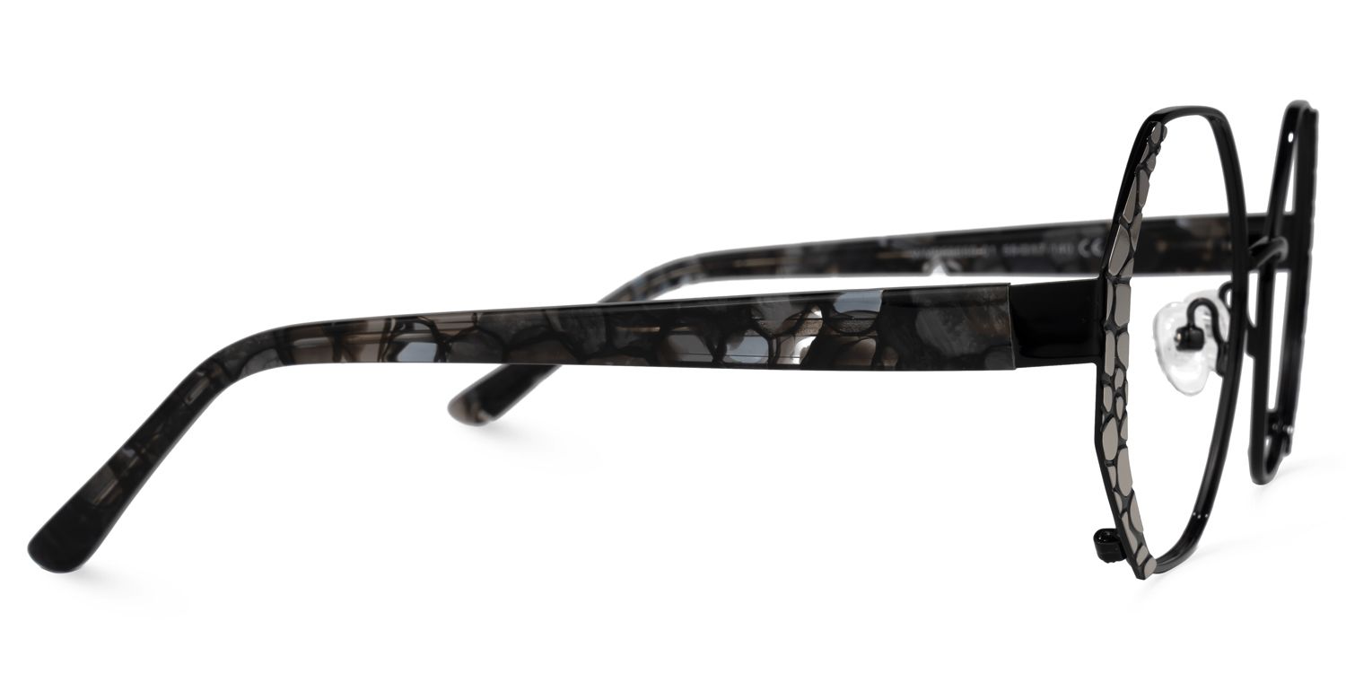 Vickii Geometric Black Glasses | ZEELOOL UK