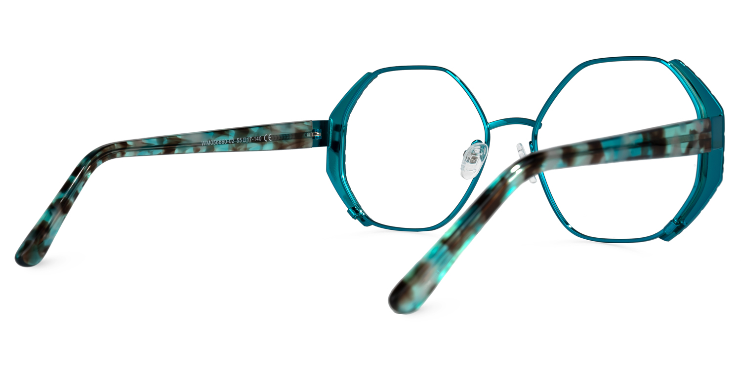 Vickii Geometric Blue Glasses3