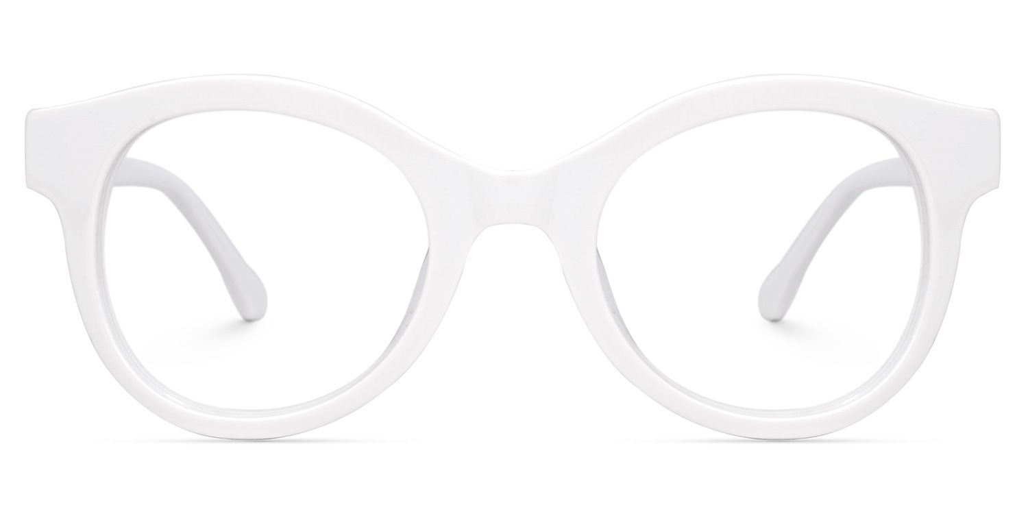 Propps Round White Glasses | ZEELOOL UK0