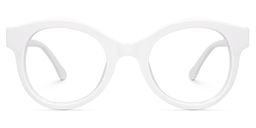 Propps Round White Glasses0