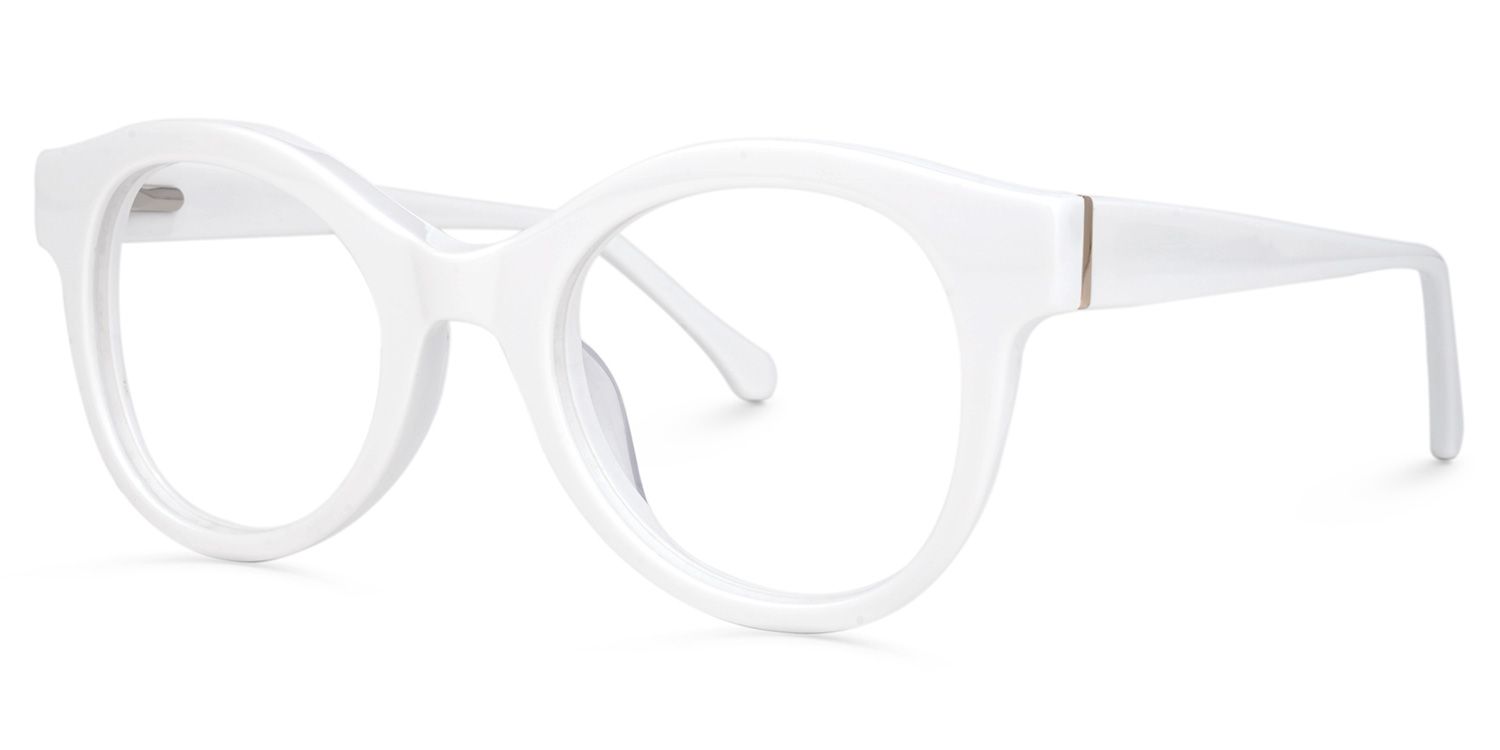 Propps Round White Glasses | ZEELOOL UK1