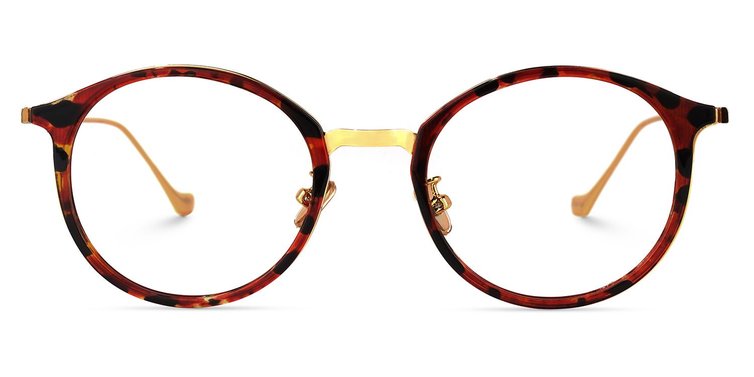 Laboy Round Red-Tortoise Glasses | ZEELOOL UK0