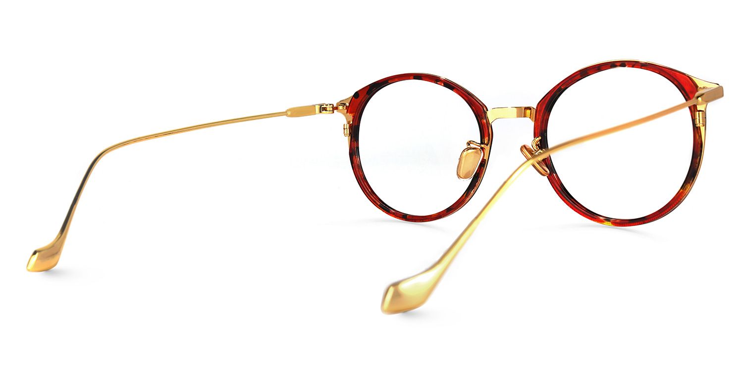 Laboy Round Red-Tortoise Glasses | ZEELOOL UK3