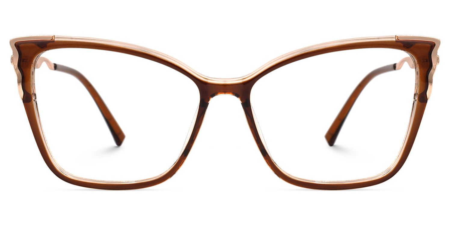 Bieisha Cateye Brown Glasses | ZEELOOL UK0