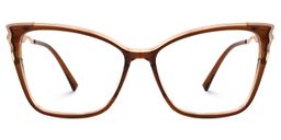 Bieisha Cateye Brown Glasses0