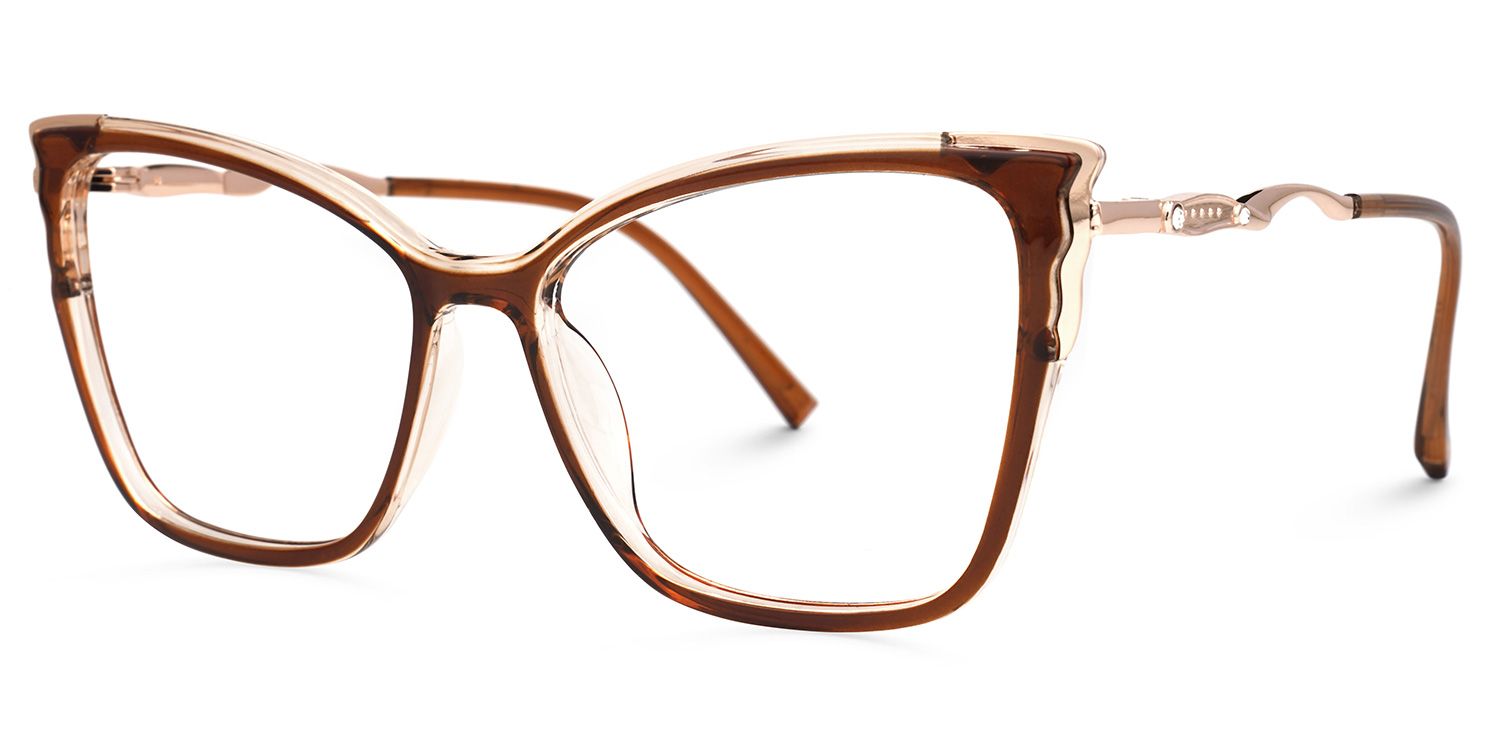 Bieisha Cateye Brown Glasses | ZEELOOL UK1
