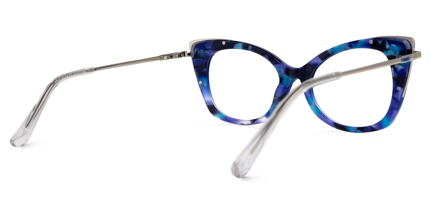 Duchess Cateye Blue Glasses | ZEELOOL UK3