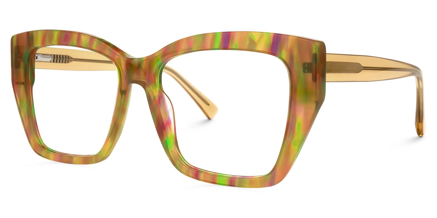 Dismuke Square Yellow Glasses | ZEELOOL UK1