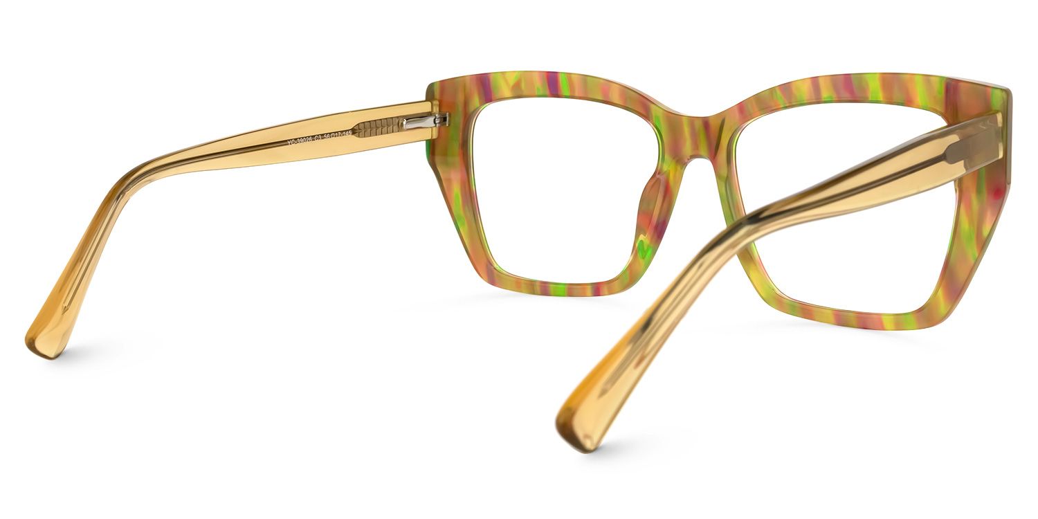 Dismuke Square Yellow Glasses | ZEELOOL UK3