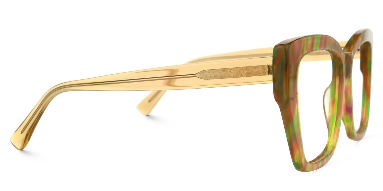 Dismuke Square Yellow Glasses | ZEELOOL UK2