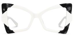 Joanie Geometric White Glasses0
