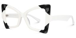 Joanie Geometric White Glasses1