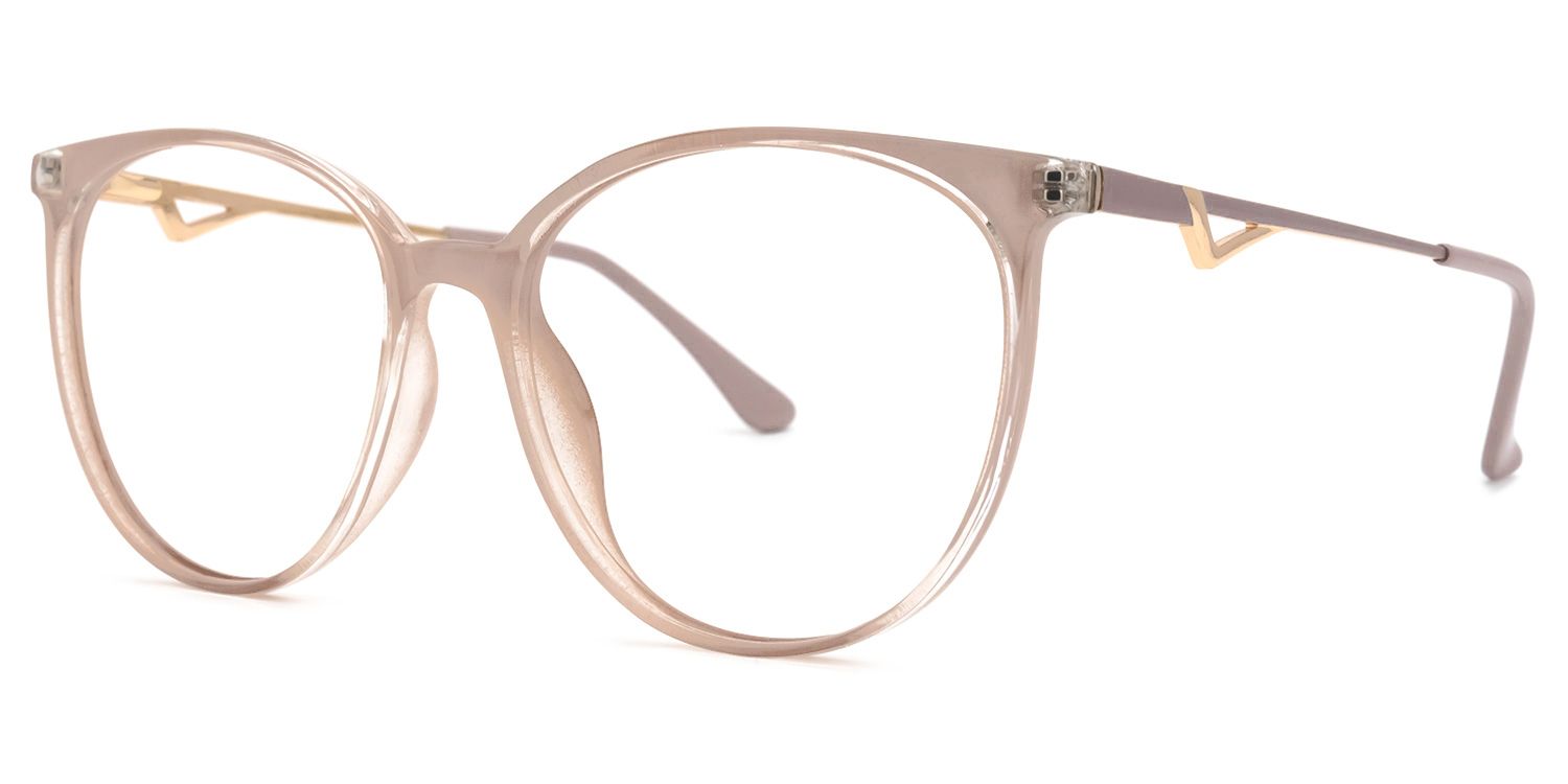 Chanty Round Pink Eyeglasses and Thin Frames1