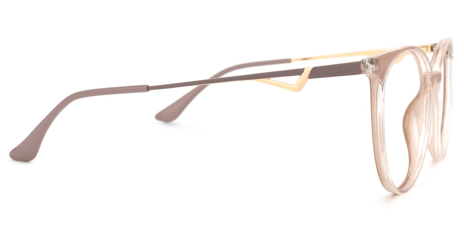 Chanty Round Pink Eyeglasses and Thin Frames2