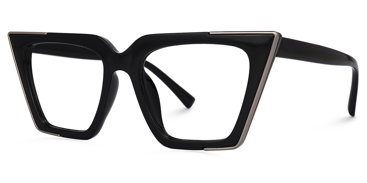 Corcino Cateye Black Glasses | ZEELOOL UK1