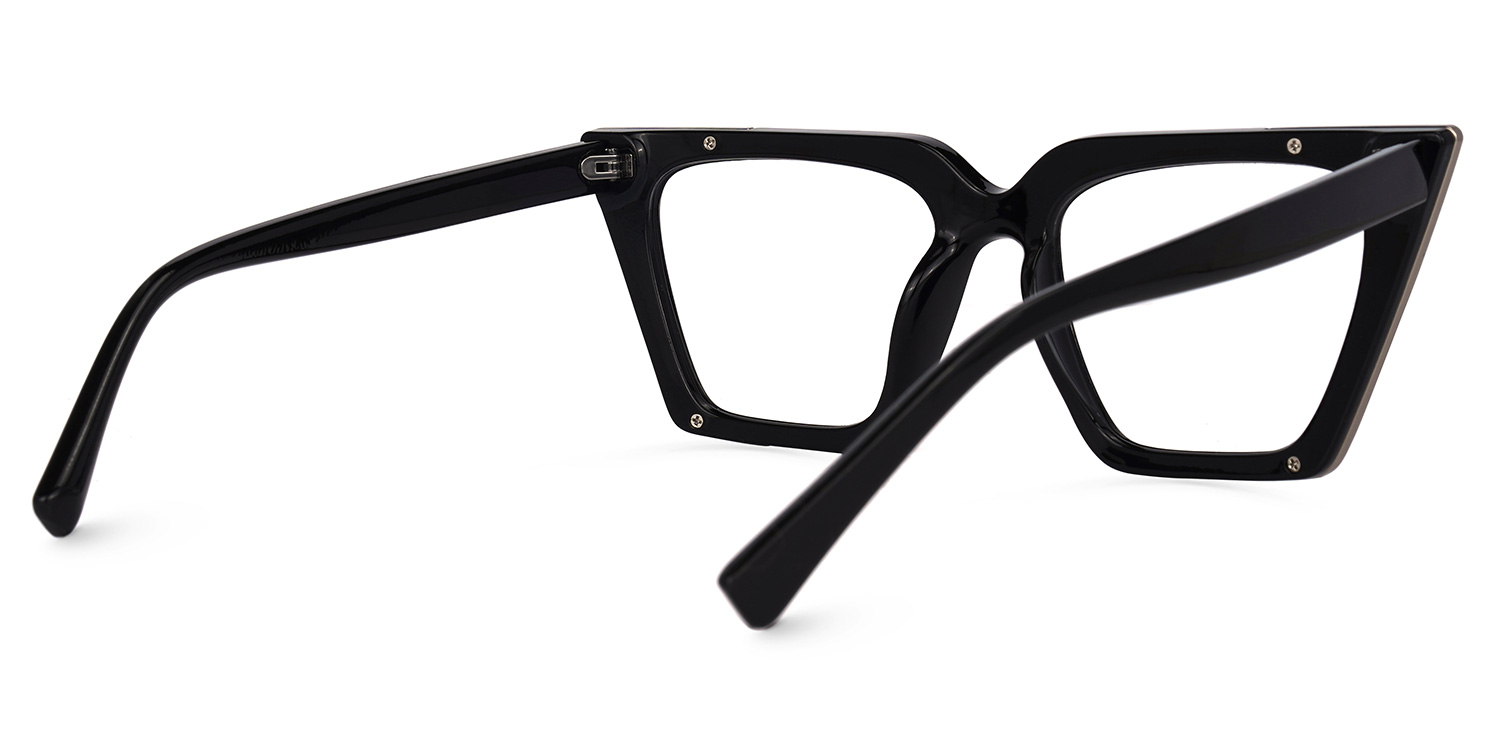 Corcino Cateye Black Glasses3