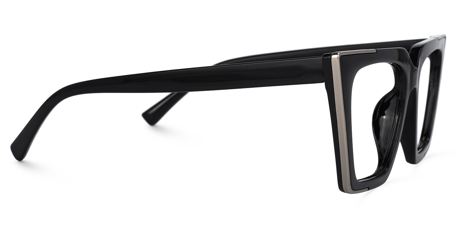 Corcino Cateye Black Glasses2