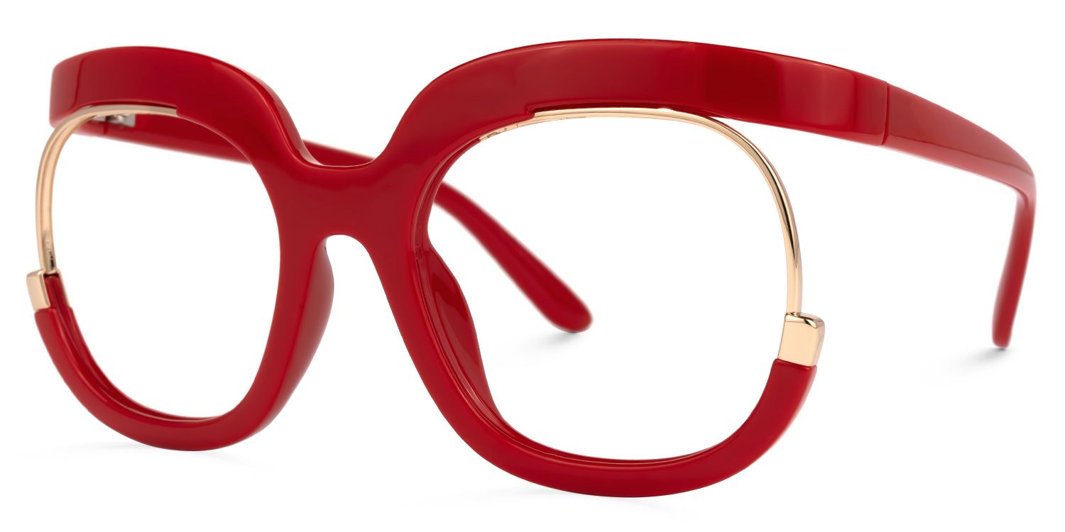 Darice Round Red Eyeglasses and Thick Glasses Frames1