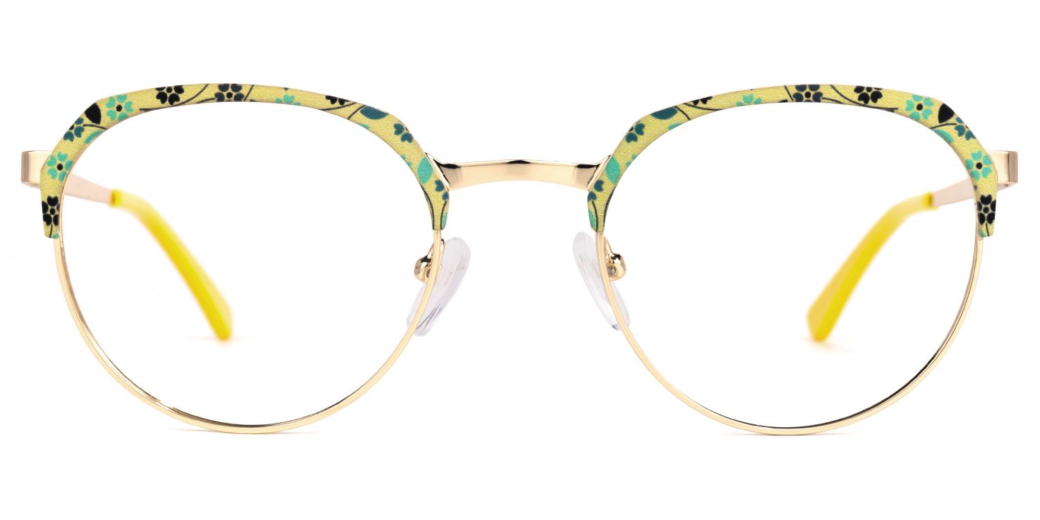 Deneal Oval Yellow Glasses | ZEELOOL UK0