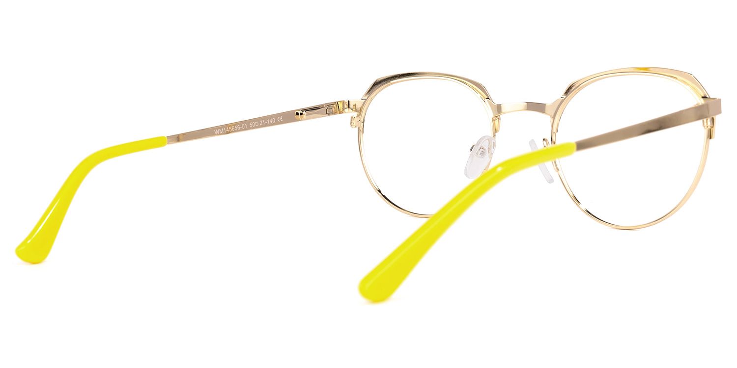 Deneal Oval Yellow Glasses | ZEELOOL UK2