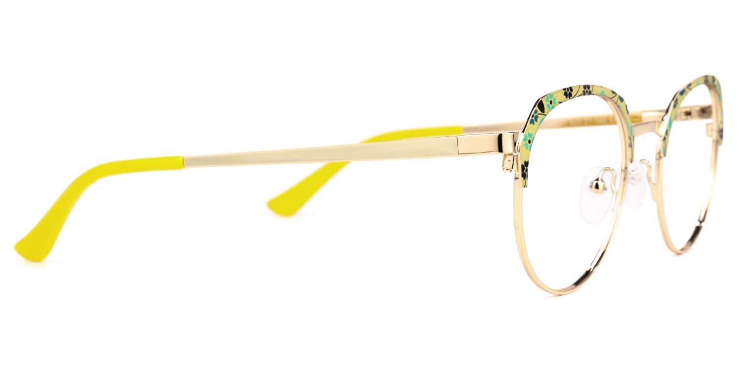 Deneal Oval Yellow Glasses | ZEELOOL UK3