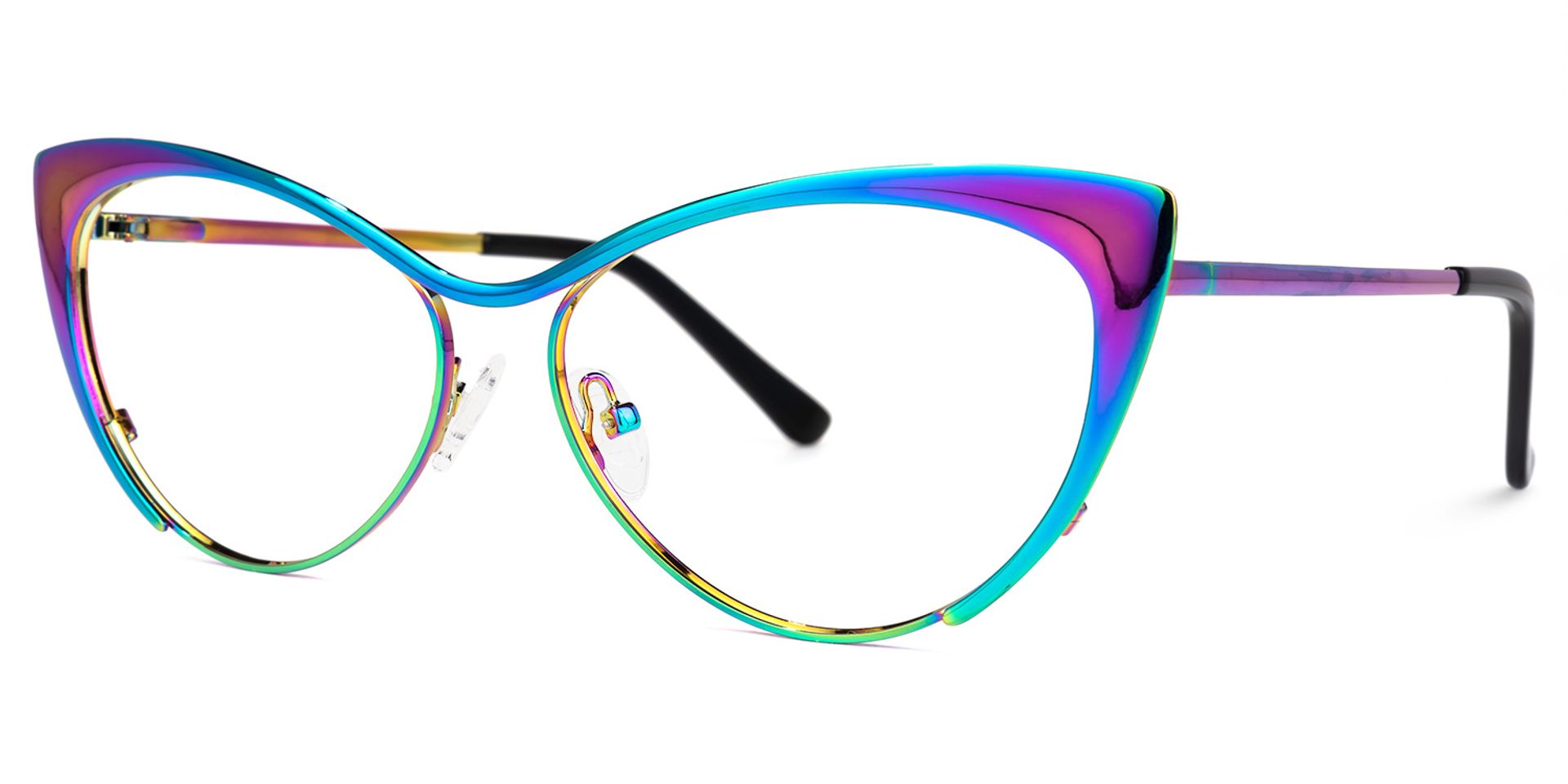 Ellen Cateye Eyeglasses and Iridescent Thin Frames1