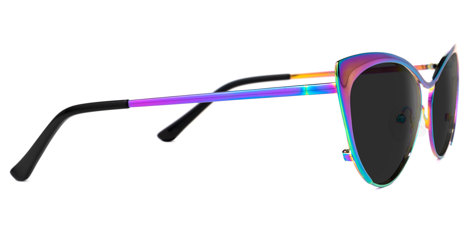 Ellen Cateye Blue-Green Sunglasses | ZEELOOL UK2