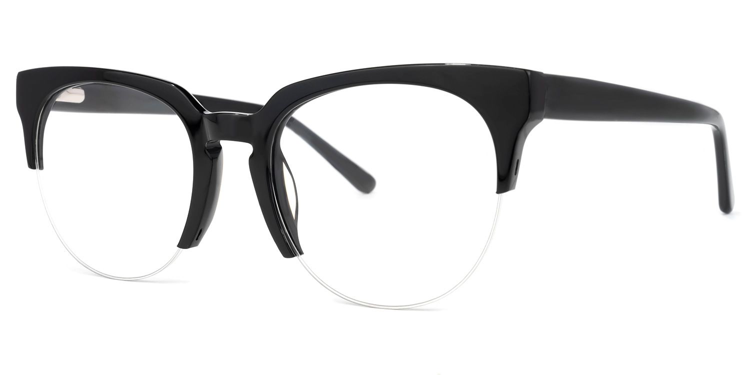 Coulter Browline Black Glasses | ZEELOOL UK1