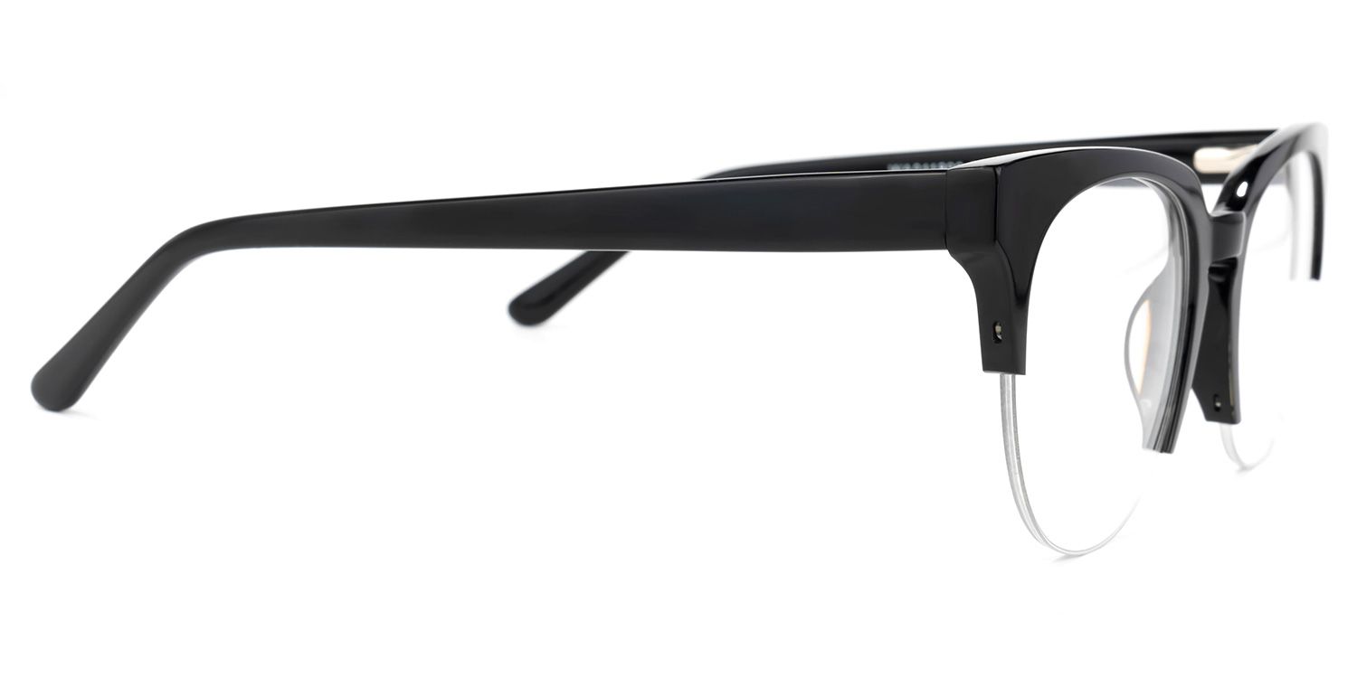 Coulter Browline Black Glasses | ZEELOOL UK3