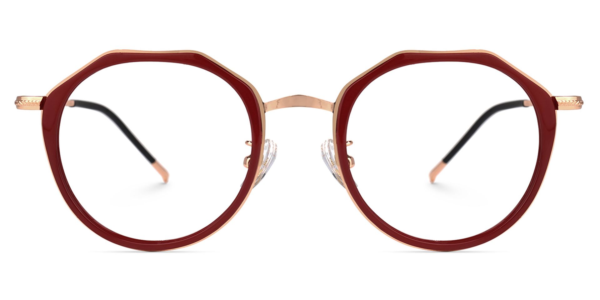 Gentry Geometric Red Glasses | ZEELOOL UK0