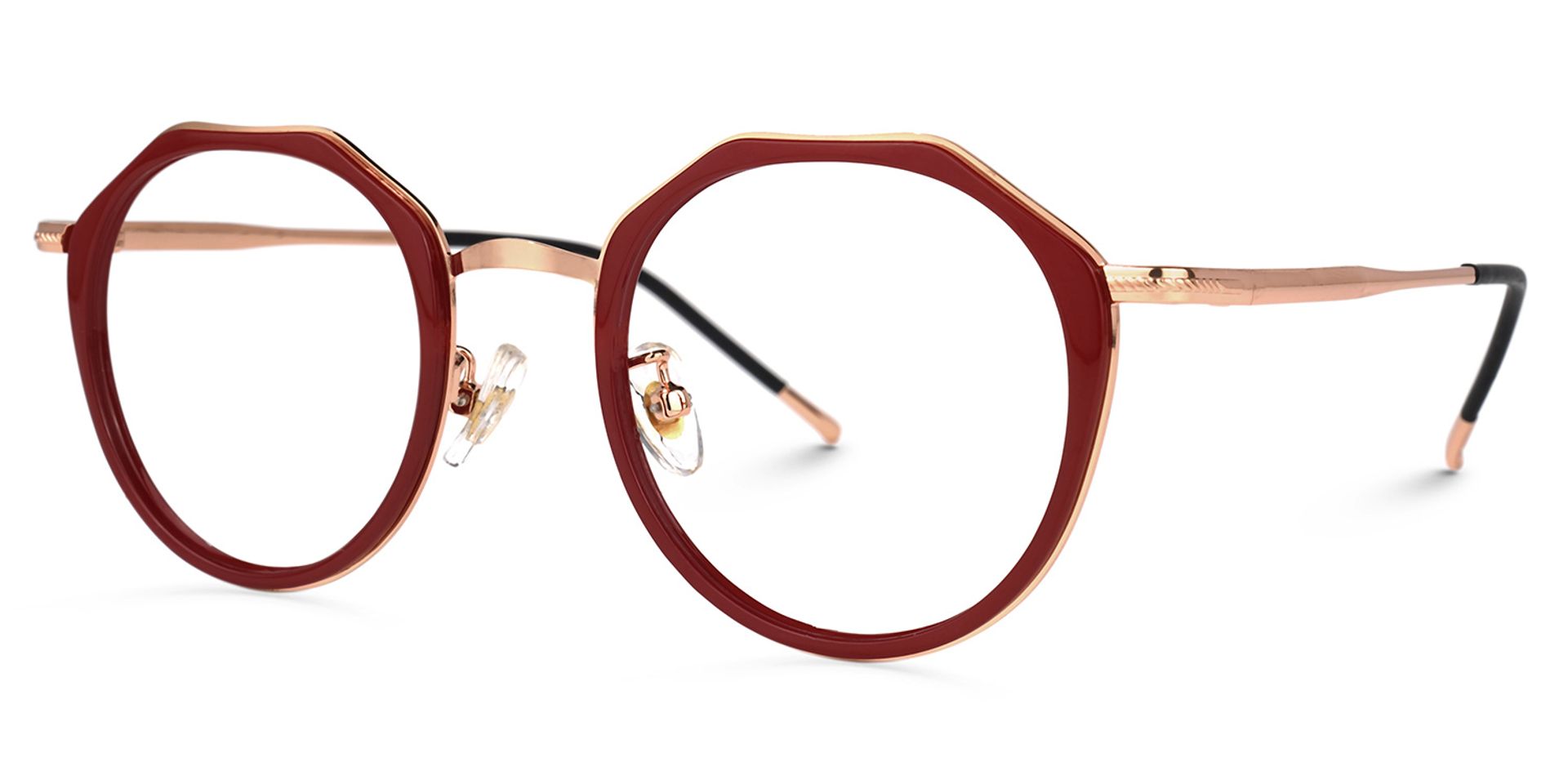 Gentry Geometric Red Glasses | ZEELOOL UK1