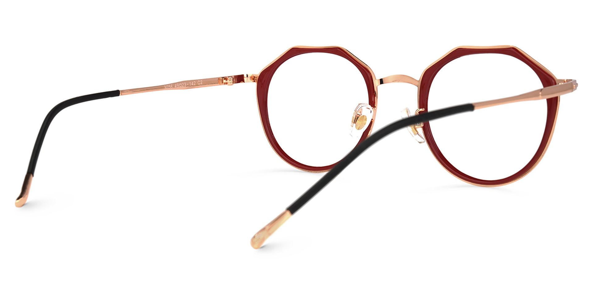Gentry Geometric Red Glasses | ZEELOOL UK2