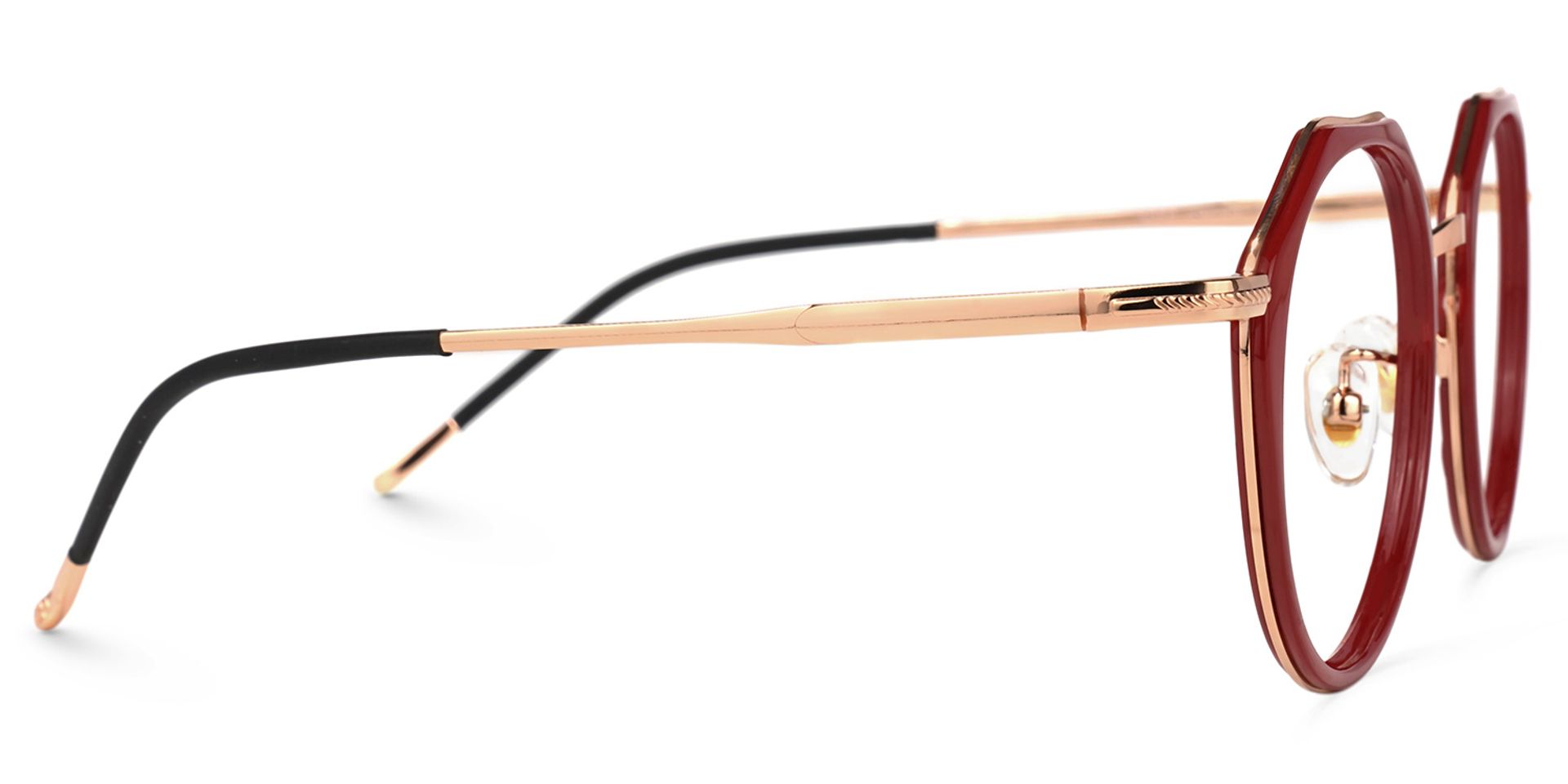 Gentry Geometric Red Glasses | ZEELOOL UK3