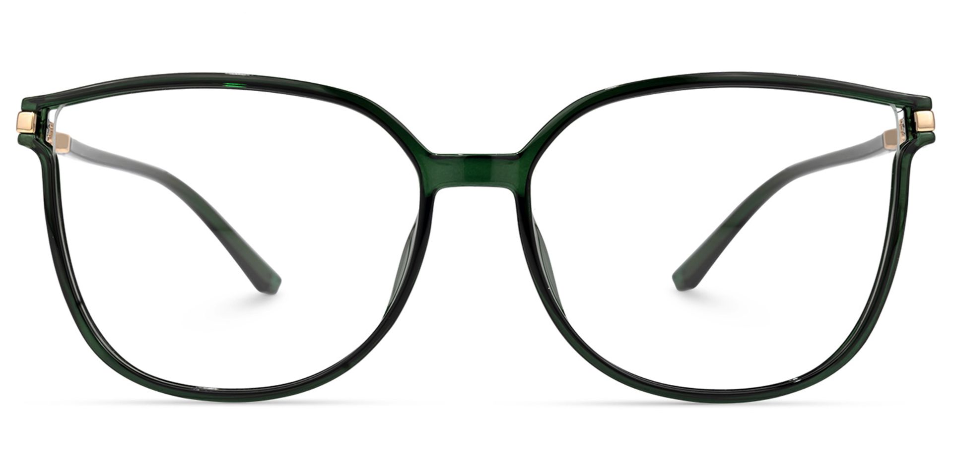 Rodz Square Dark-Green Frame Glasses | Zeelool0