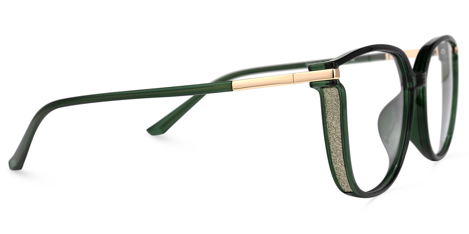 Rodz Square Dark-Green Frame Glasses | ZEELOOL UK2
