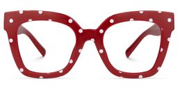 Malcolm Square Red-Dot Glasses0