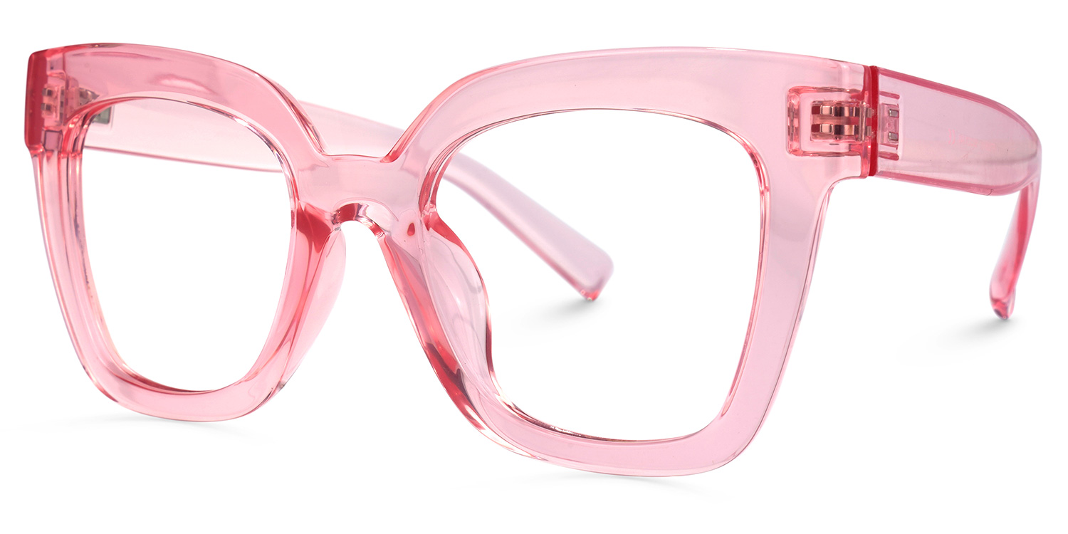 ZEELOOL Malcolm Square Pink Glasses