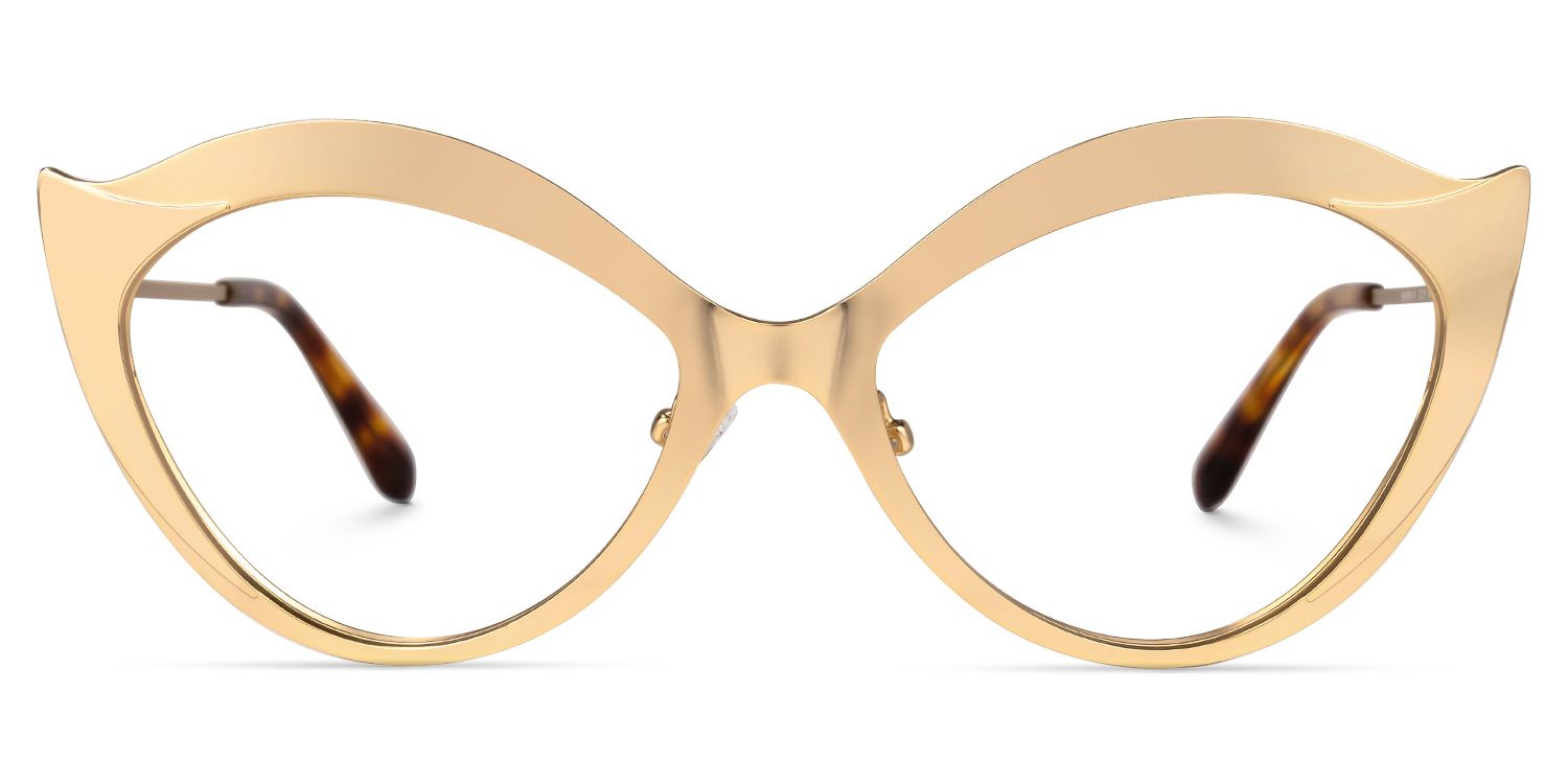 Shanelle Cateye Gold Glasses | ZEELOOL UK0